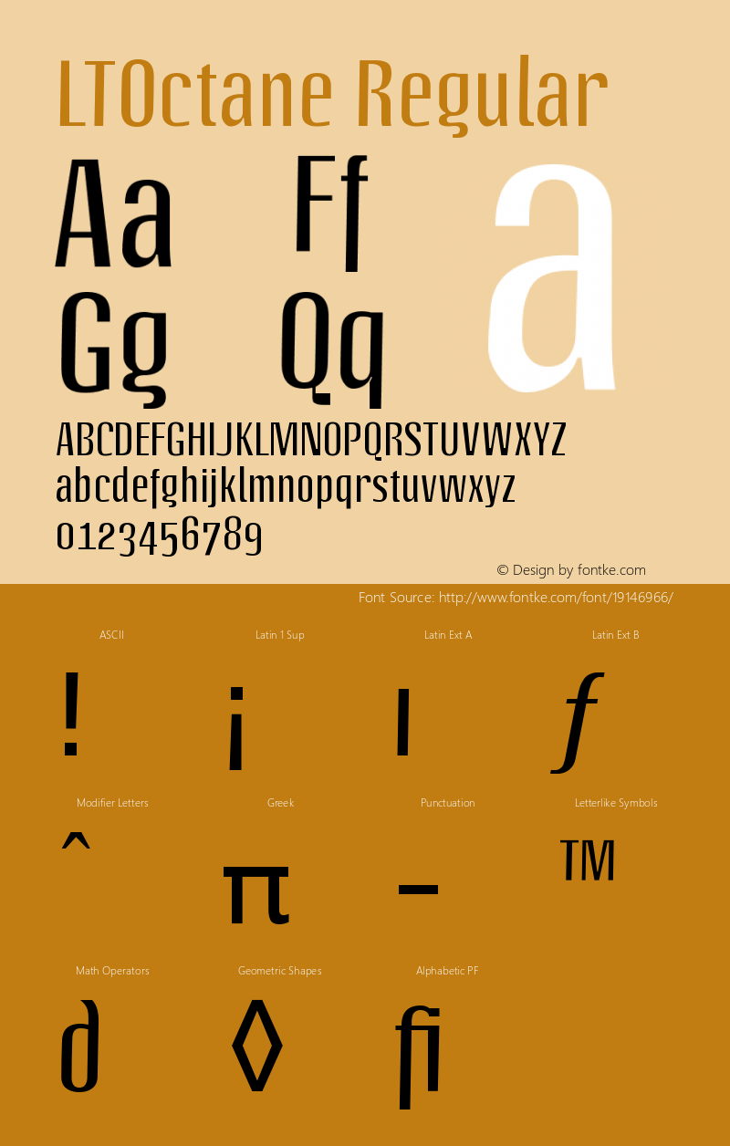 LinotypeOctane-Regular Version 001.000 Font Sample