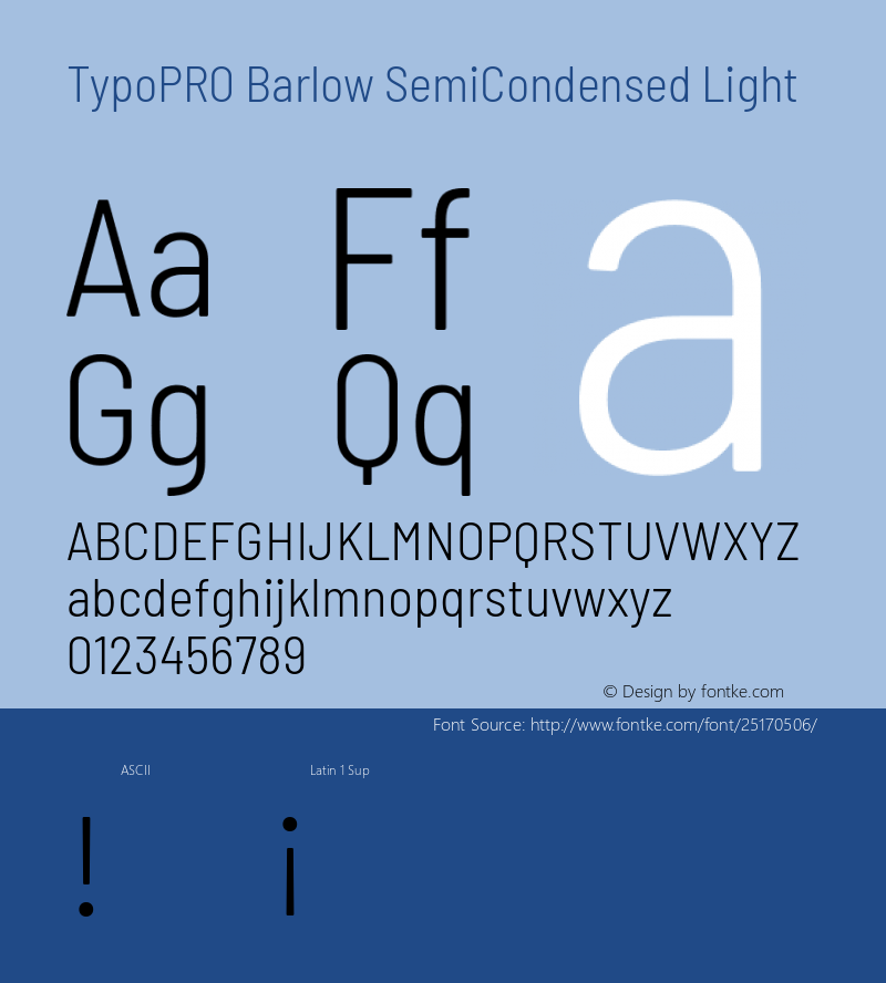 TypoPRO Barlow Semi Condensed Light Version 1.301 Font Sample