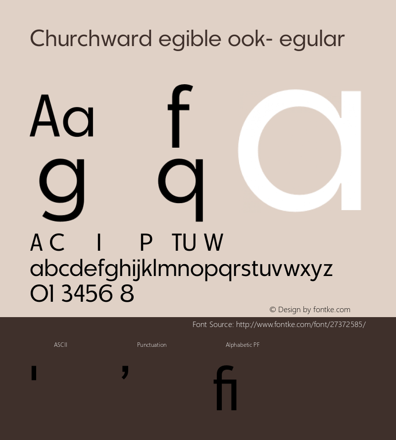 ☞Churchward Legible Book Version 1.000 2013;com.myfonts.easy.blhd.churchward-legible.book.wfkit2.version.3X9L Font Sample