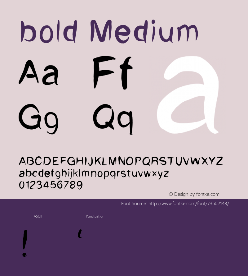 bold Version 001.000 Font Sample