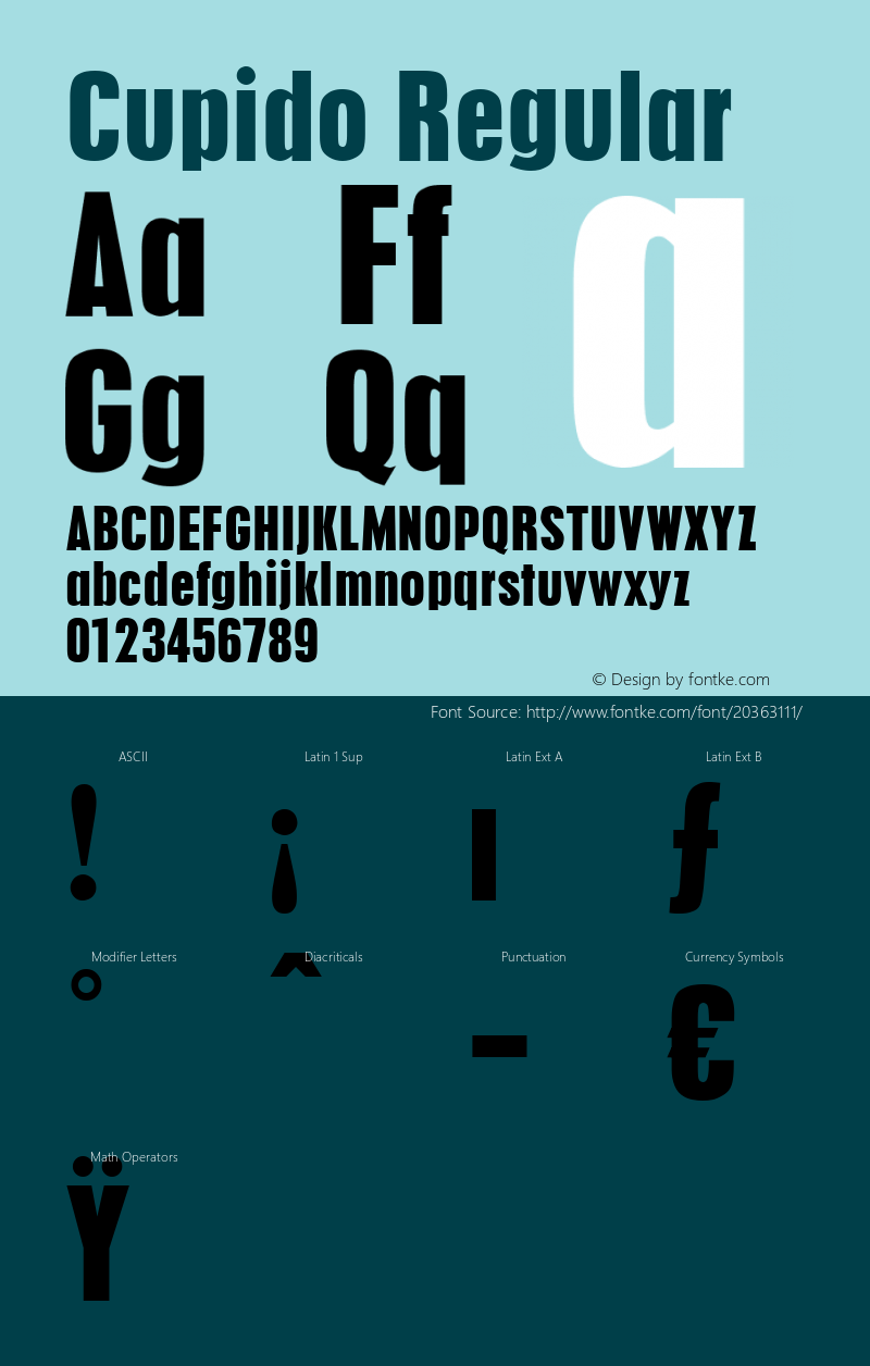 Cupido Brendel            :09.12.1994 Font Sample