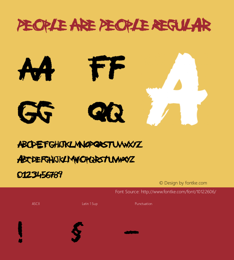 People Are People Regular Version 1.0 November 2003 Font Sample