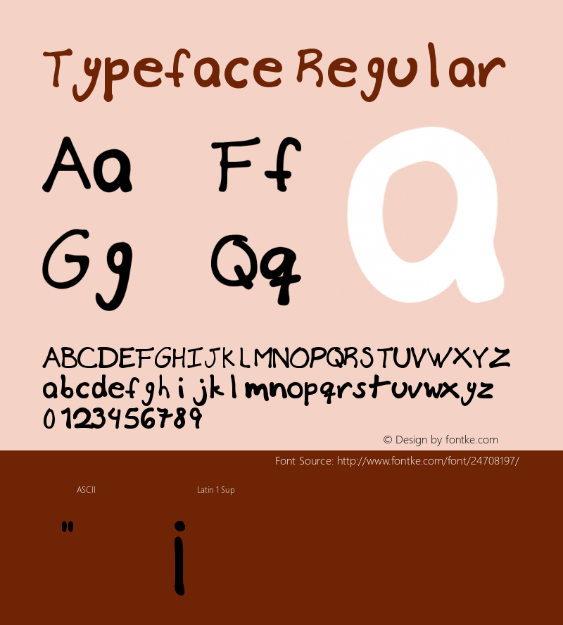 Typeface Version 1.0 Font Sample