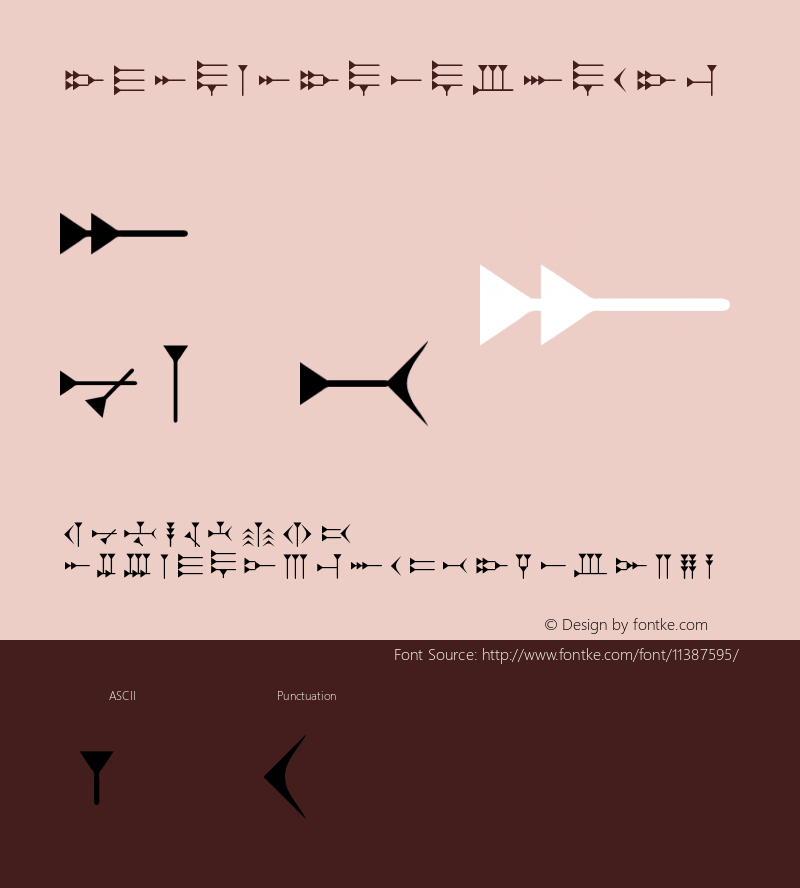 Archaic Ugaritic-Cuneiform Version 001.001 Font Sample