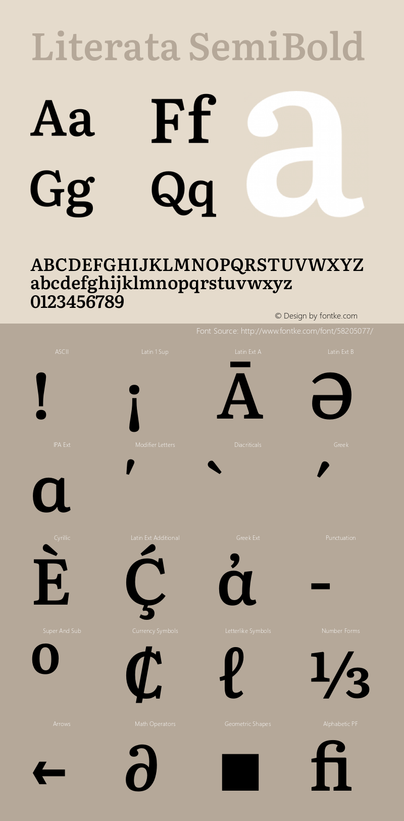 Literata SemiBold Version 2.202 Font Sample