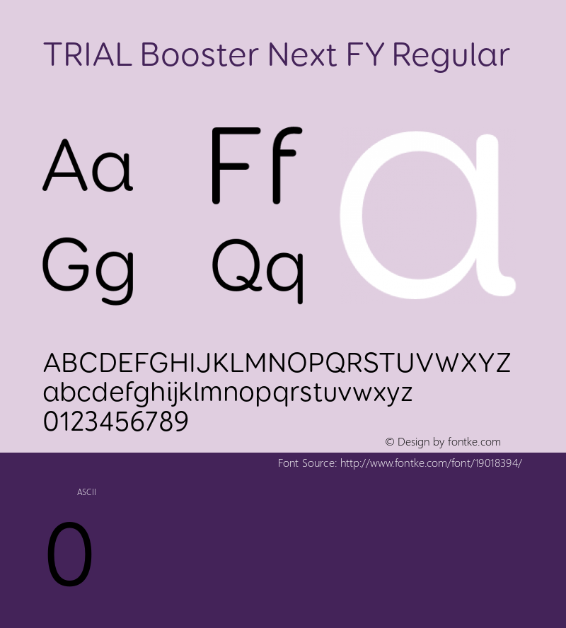 TRIAL Booster Next FY Regular Version 1.001 Font Sample