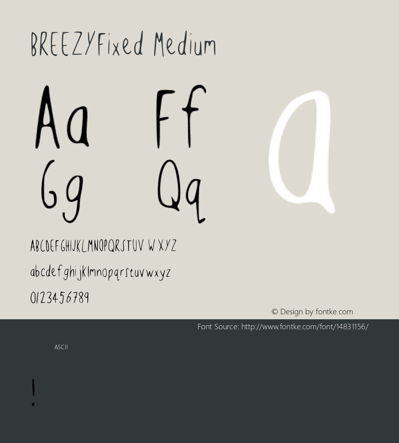 BREEZYFixed Medium Version 2 Font Sample