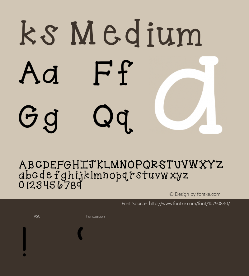 ks Medium Version 001.000 Font Sample