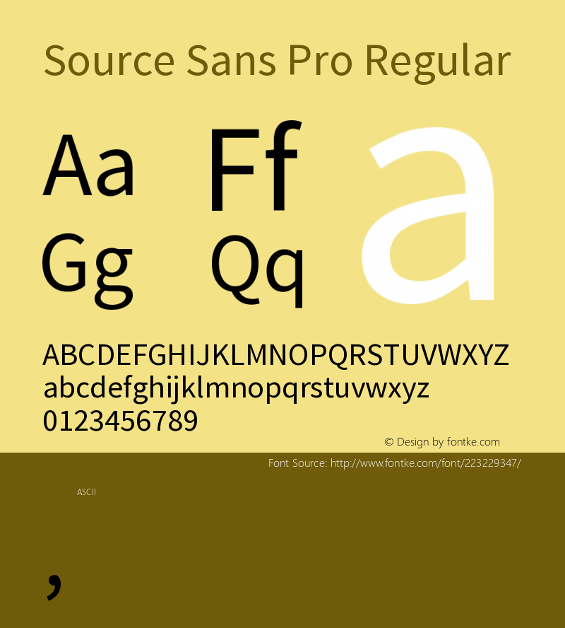 Source Sans Pro Regular 图片样张