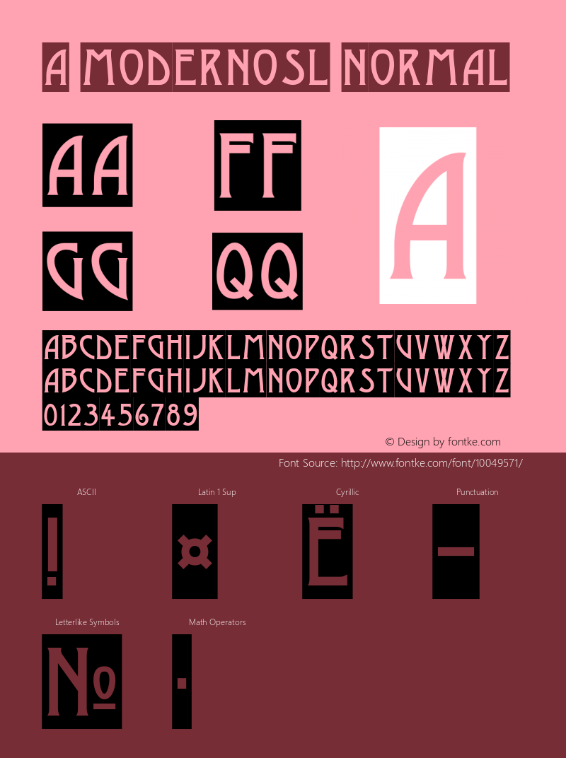 a_ModernoSl Normal 01.03 Font Sample