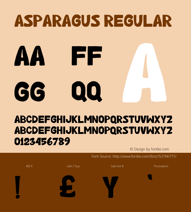 Asparagus Version 1.002;Fontself Maker 3.3.0 Font Sample