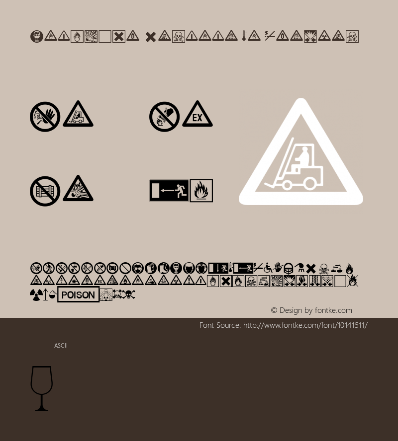 Linotype Warning Pi Regular 001.001 Font Sample