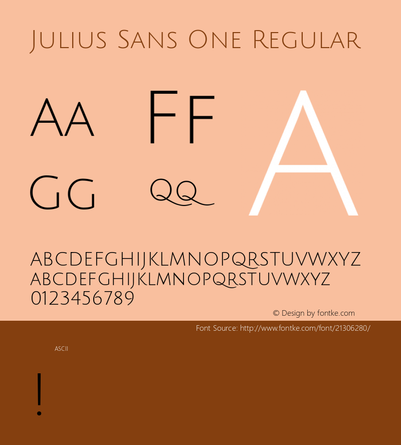 Julius Sans One Regular  Font Sample