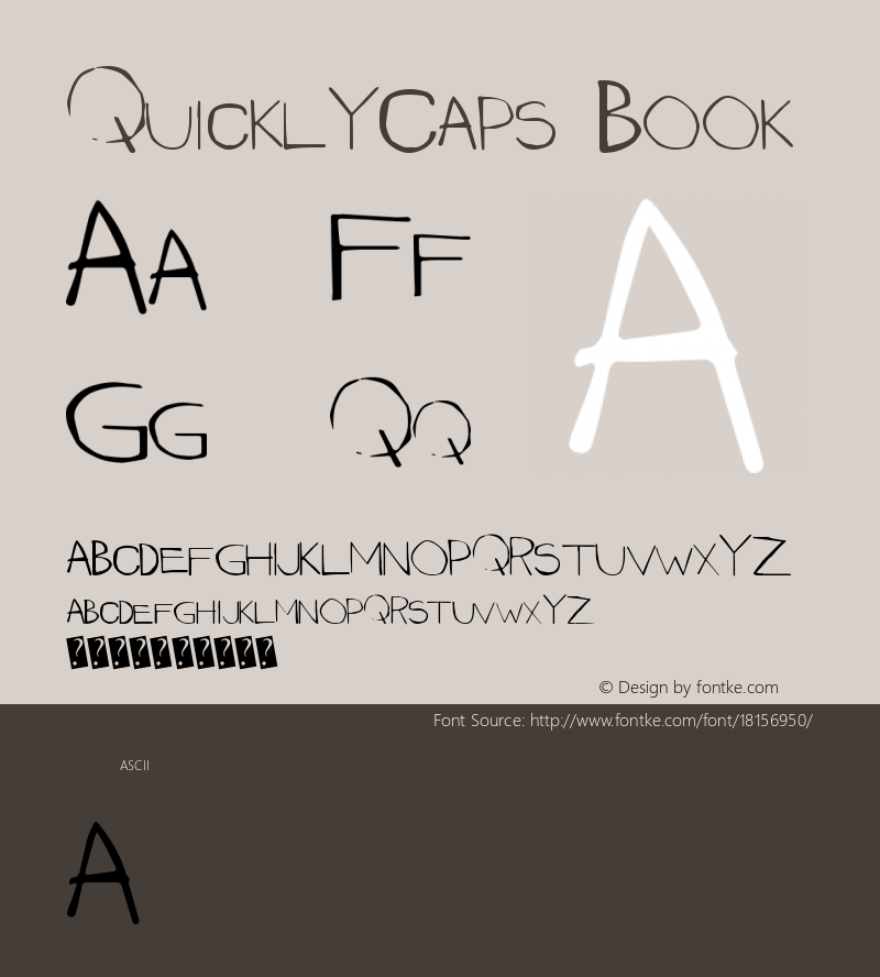 QuicklyCaps Book Version 1.00 February 3, 201 Font Sample