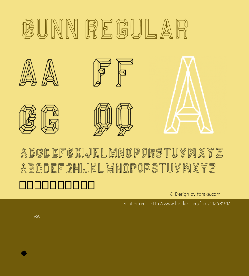 Gunn Regular Version 1.0 Font Sample