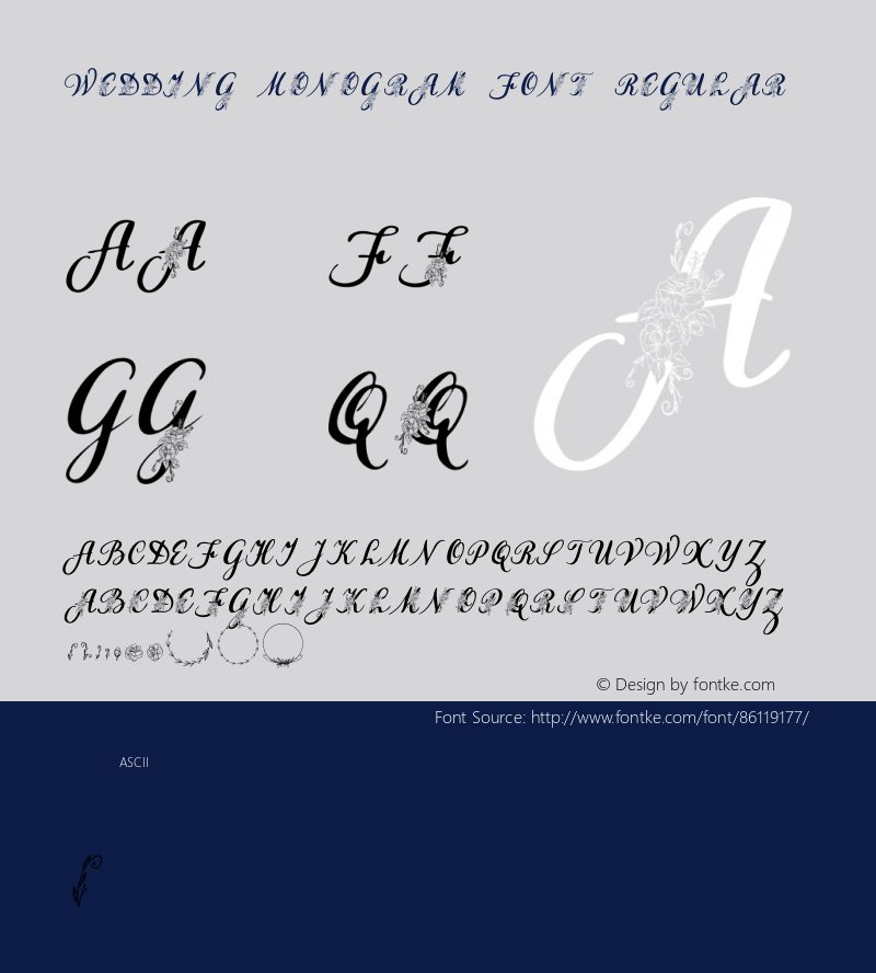 Wedding Monogram FOnt Version 1.00;October 31, 2020;FontCreator 12.0.0.2567 64-bit Font Sample