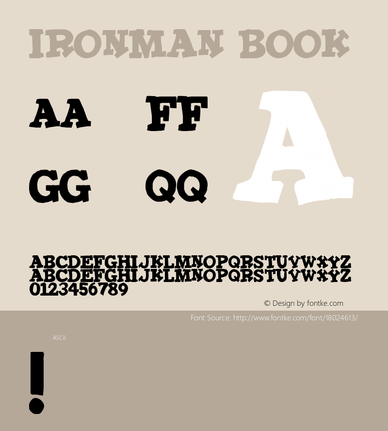 IronMan Book Version 2 Font Sample