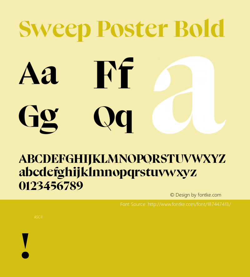 Sweep Poster Bold Version 1.000图片样张