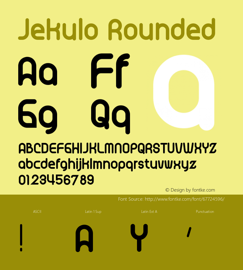 Jekulo Rounded Version 1.001;Fontself Maker 3.5.1 Font Sample