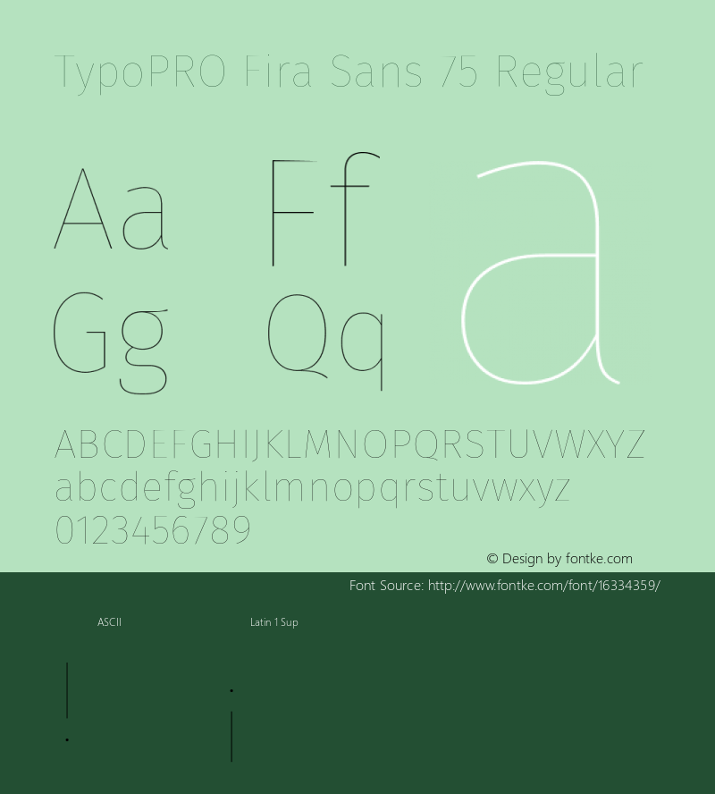 TypoPRO Fira Sans 75 Regular Version 4.106;PS 004.106;hotconv 1.0.70;makeotf.lib2.5.58329 Font Sample