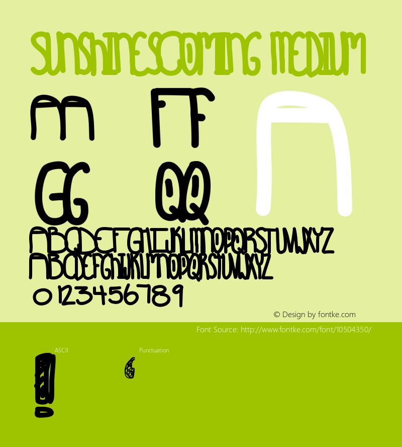 SunshinesComing Medium Version 001.000 Font Sample