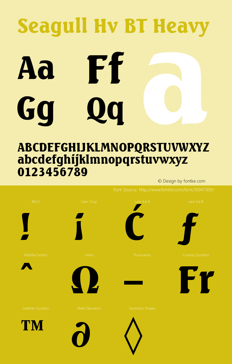 Seagull Hv BT Heavy mfgpctt-v1.53 Monday, February 1, 1993 1:29:19 pm (EST) Font Sample