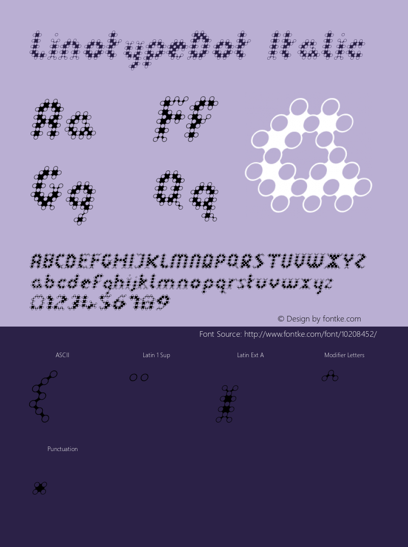 LinotypeDot Italic 001.000 Font Sample