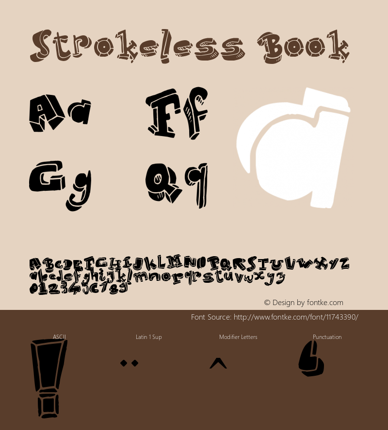 Strokeless Book Version 1.00 October 24, 201 Font Sample