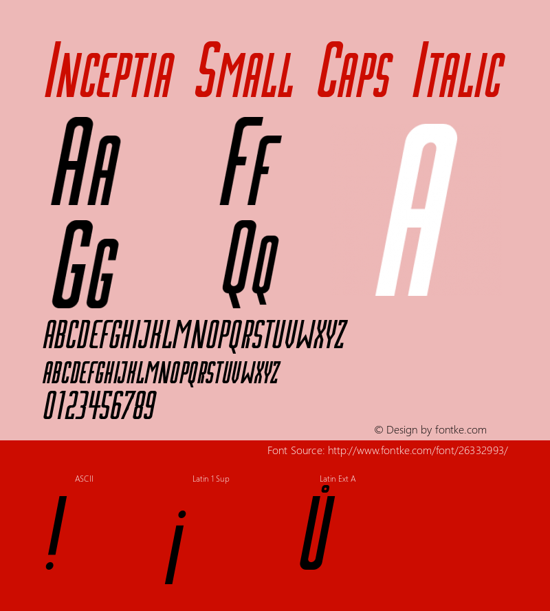 Inceptia Small Caps Italic Version 1.00;February 19, 2018;FontCreator 11.0.0.2400 64-bit Font Sample