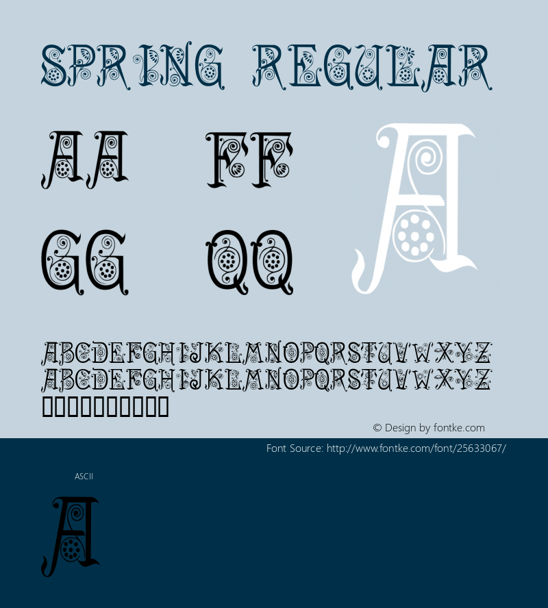 Spring Macromedia Fontographer 4.1 2003-03-07 Font Sample