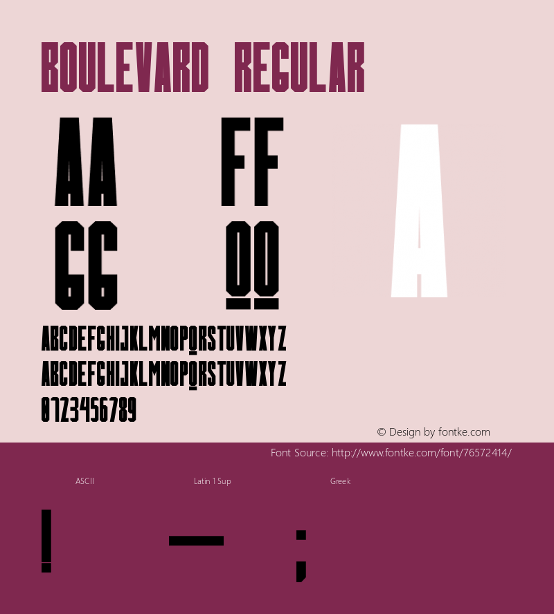 BOULEVARD Version 1.00;July 3, 2020;FontCreator 12.0.0.2525 64-bit Font Sample