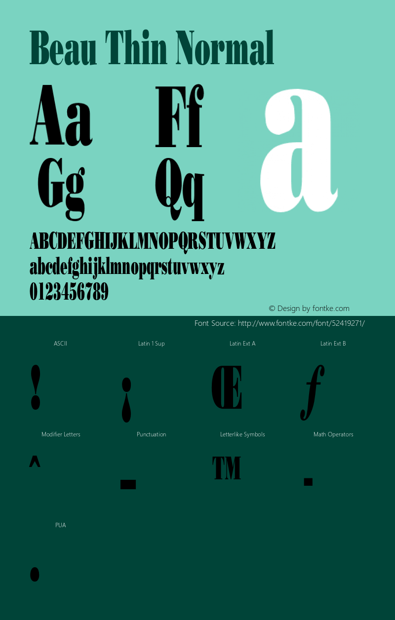 BeauThinNormal Altsys Fontographer 4.1 12/27/94 {DfLp-URBC-66E7-7FBL-FXFA} Font Sample