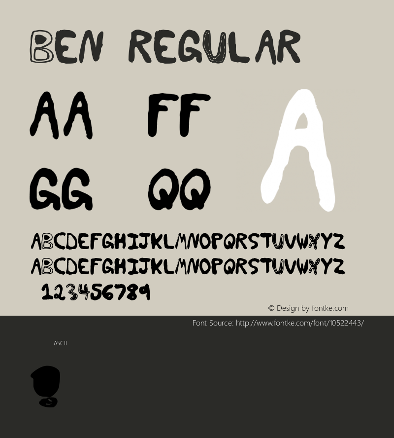 Ben Regular Version 1.0 Font Sample