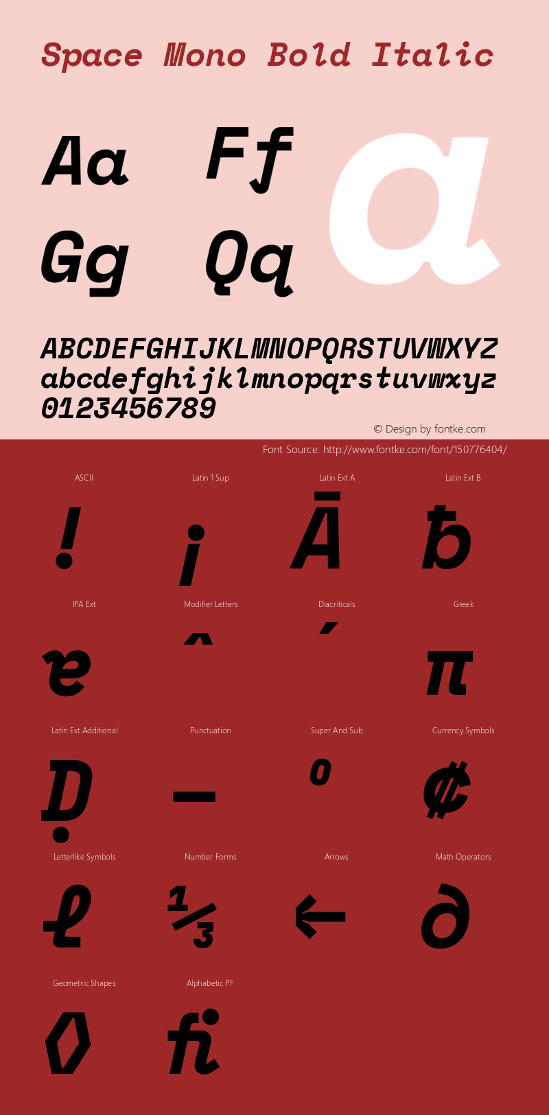 Space Mono Bold Italic Version 1.000;PS 1.000;hotconv 1.0.81;makeotf.lib2.5.63406 Font Sample