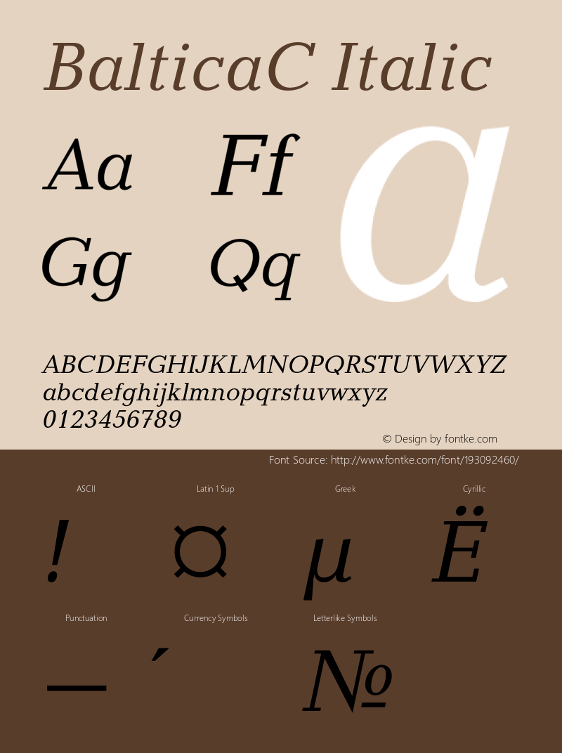 BalticaC-Italic 001.000图片样张