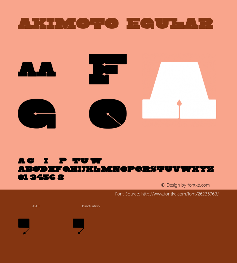 Akimoto Version 1.000 Font Sample