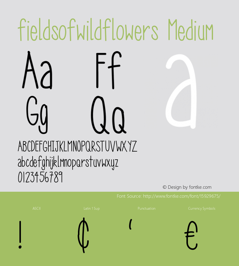 fieldsofwildflowers Medium Version 001.000 Font Sample