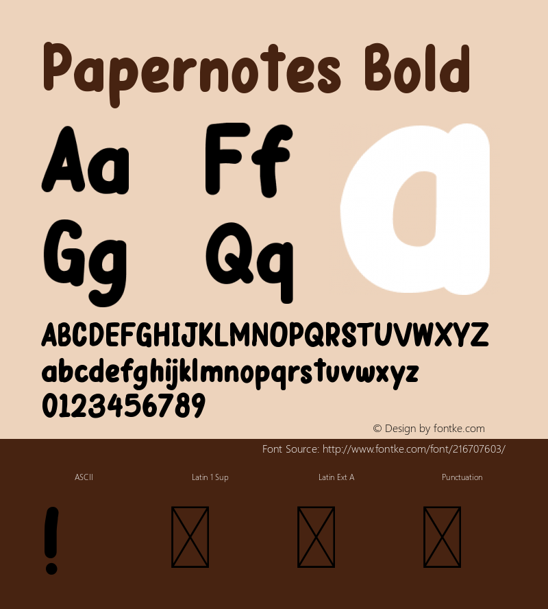 Papernotes Bold Version 1.004;Fontself Maker 3.5.1图片样张