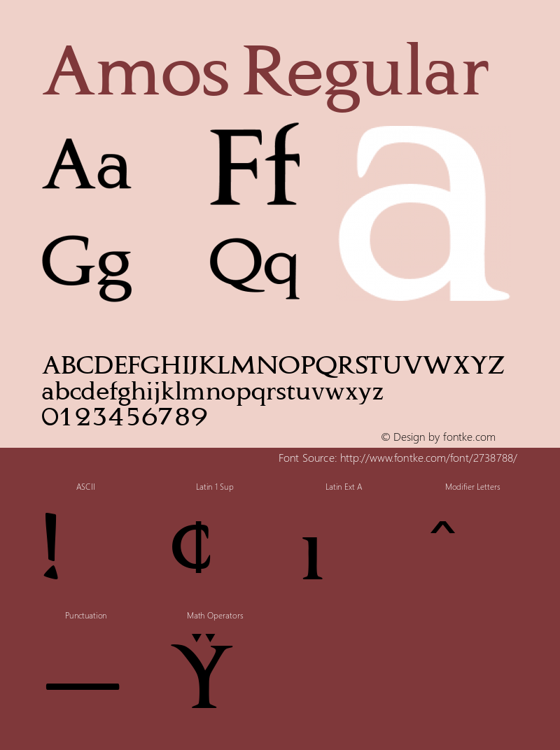 Amos Regular 1.0 Fri Nov 10 10:59:40 1995 Font Sample