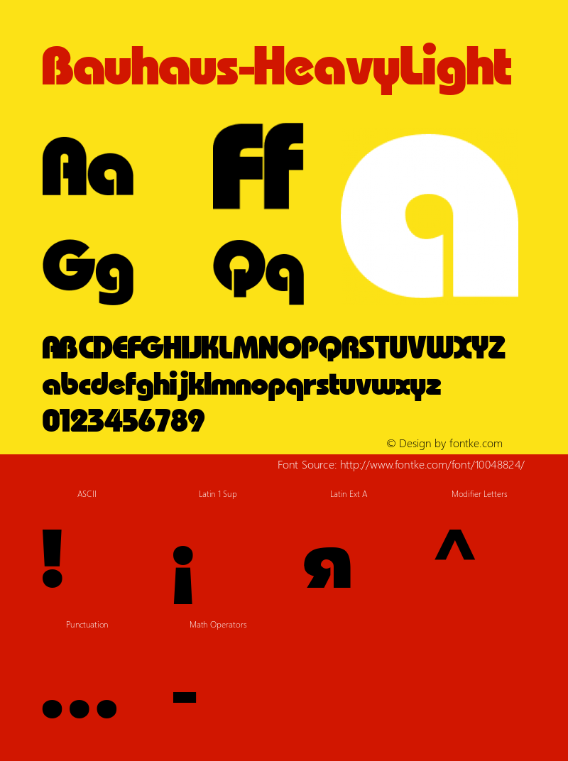 Bauhaus-Heavy Light 001.000 Font Sample