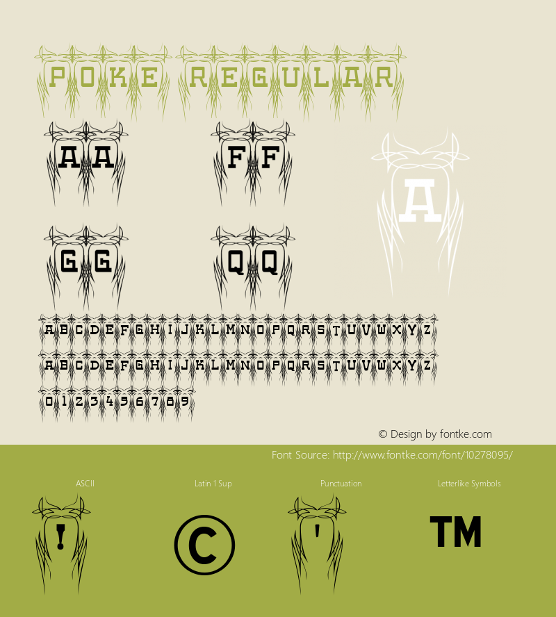 Poke Regular OTF 3.000;PS 001.001;Core 1.0.29 Font Sample