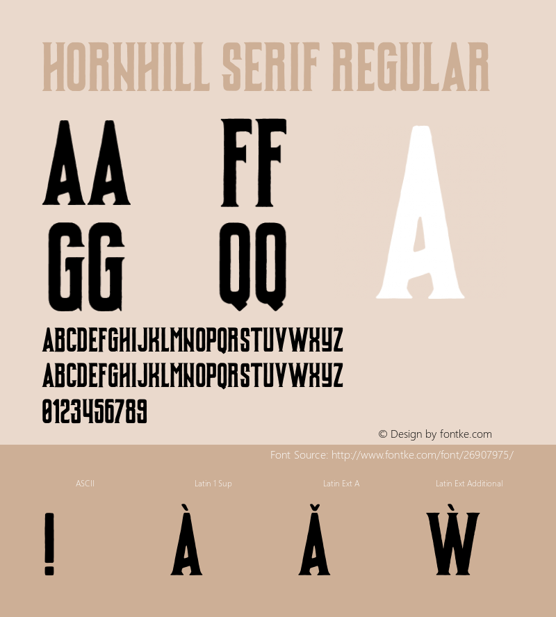 HornhillSerif-Regular Version 1.000;PS 001.000;hotconv 1.0.88;makeotf.lib2.5.64775 Font Sample