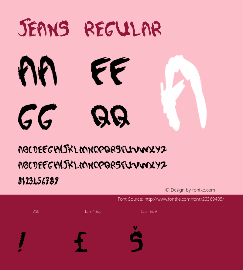 Jeans Version 1.0 Font Sample