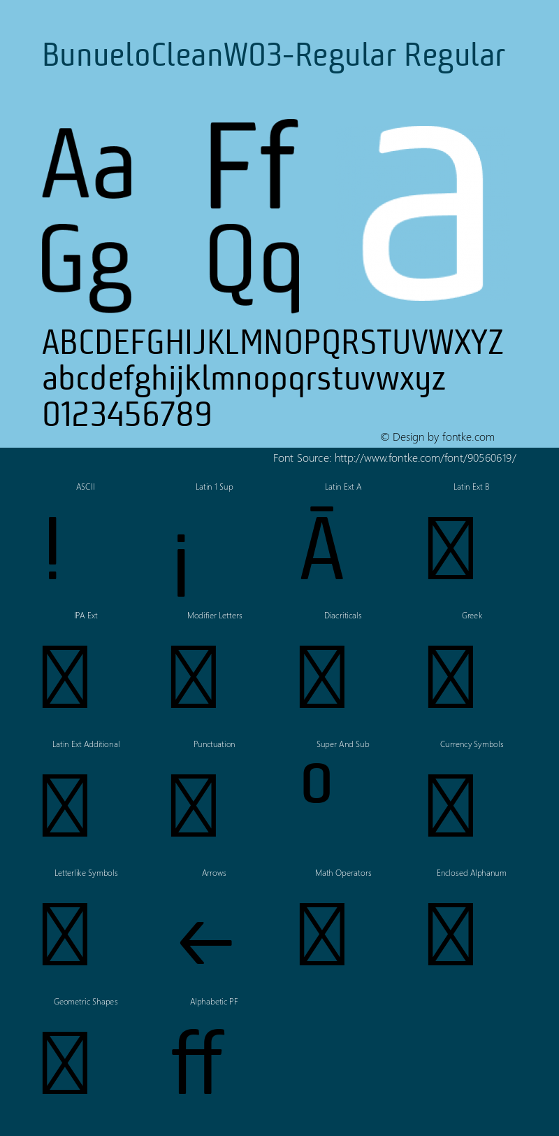 Bunuelo Clean W03 Regular Version 1.33 Font Sample