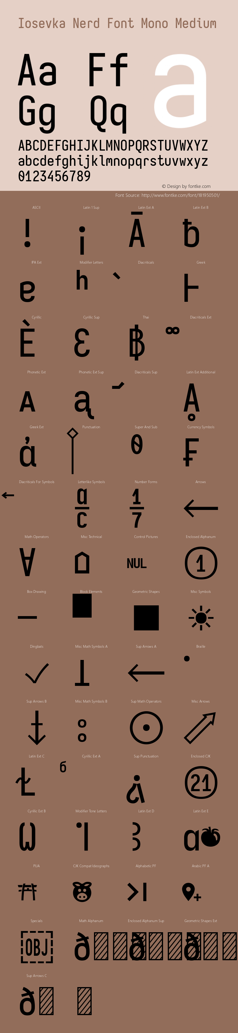 Iosevka Mayukai Serif Medium Nerd Font Complete Mono Version 10.3.4; ttfautohint (v1.8.4)图片样张