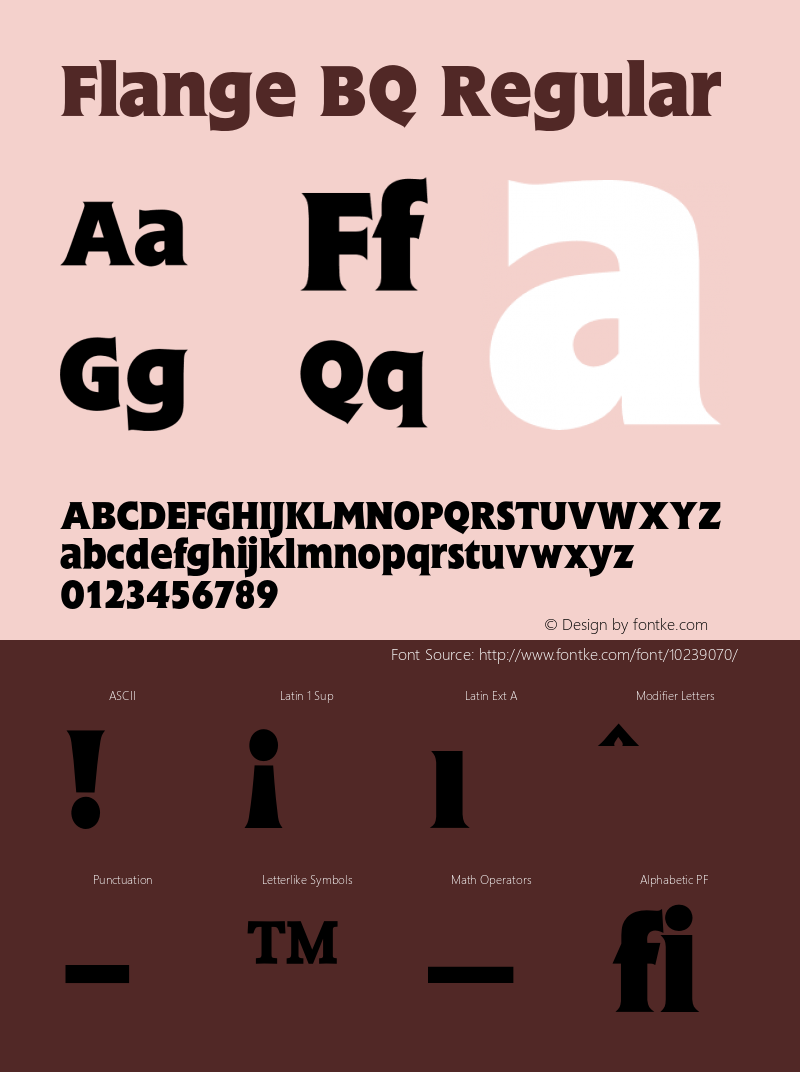 Flange BQ Regular 001.000 Font Sample