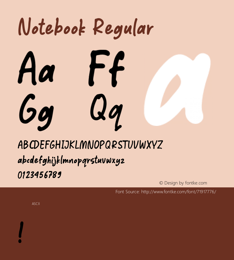 Notebook Version 1.000 Font Sample