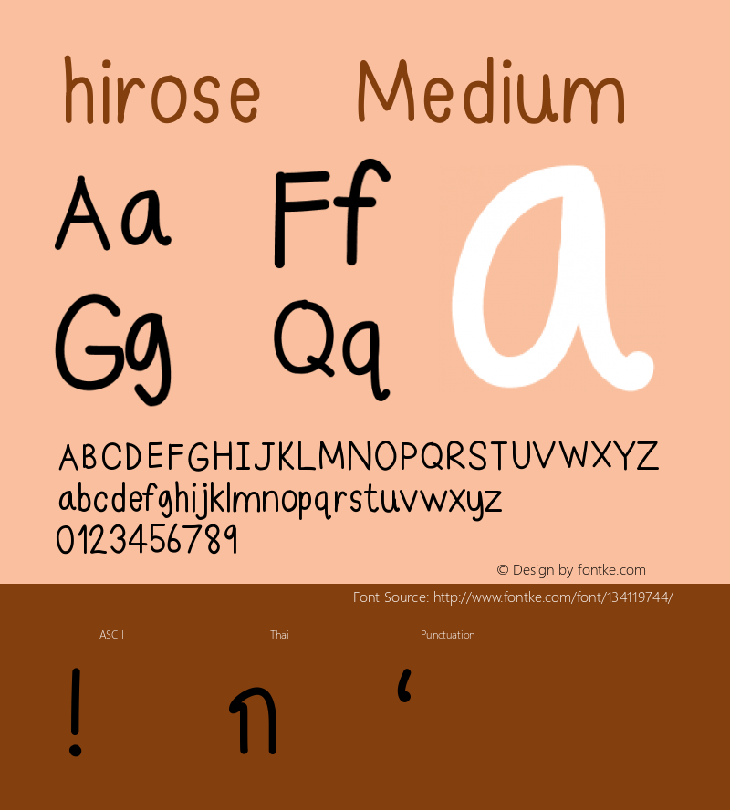 hirose Version 001.000 Font Sample