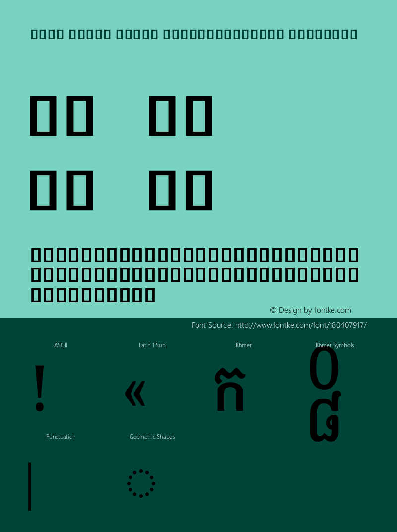 Noto Serif Khmer ExtraCondensed SemiBold Version 2.001图片样张