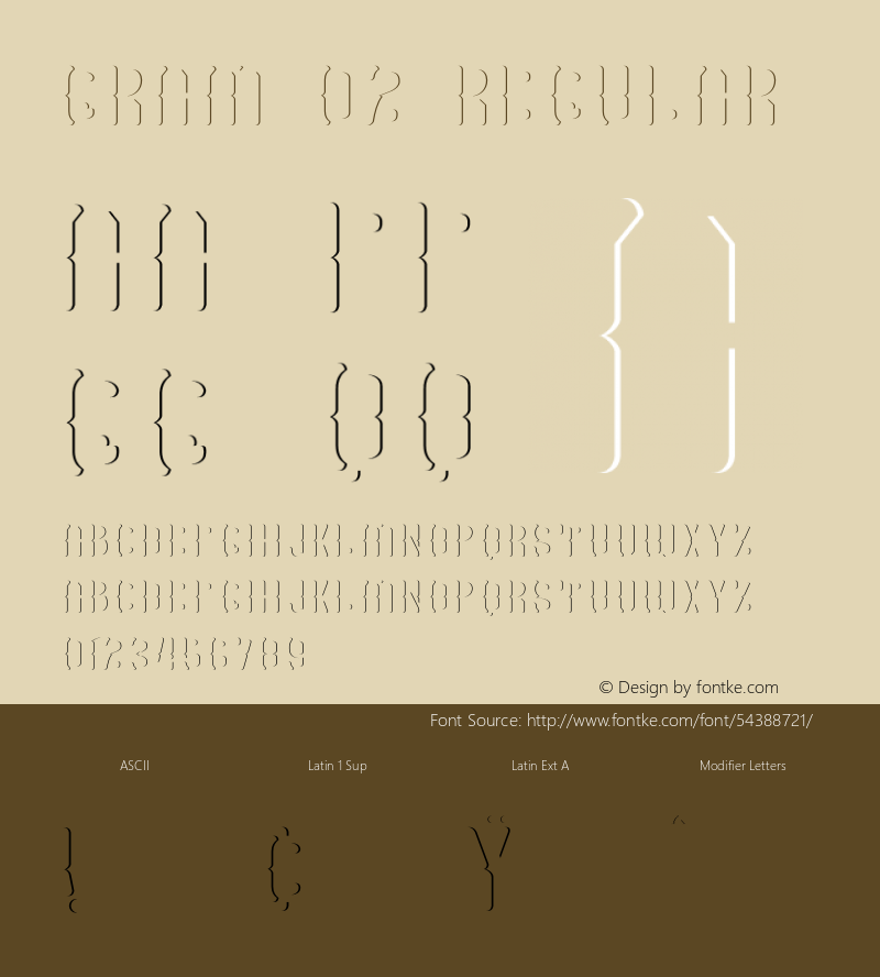 GRAM 02 Version 1.00;February 10, 2019;FontCreator 11.5.0.2427 64-bit Font Sample